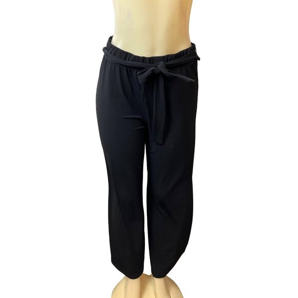 Tahari Women's Stretchable Black Poly Blend Trousers Sz M - NWT - Picture 1 of 8